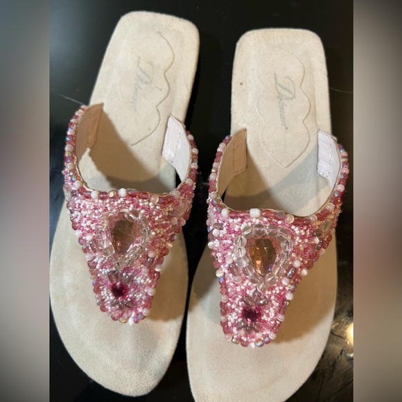 Delman Beaded Sandals - Picture 2 of 4